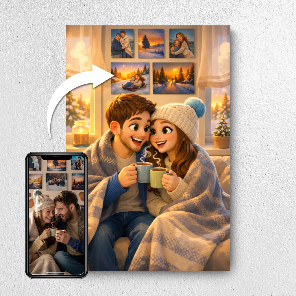 Before and after: photo to custom 3D cartoon portrait