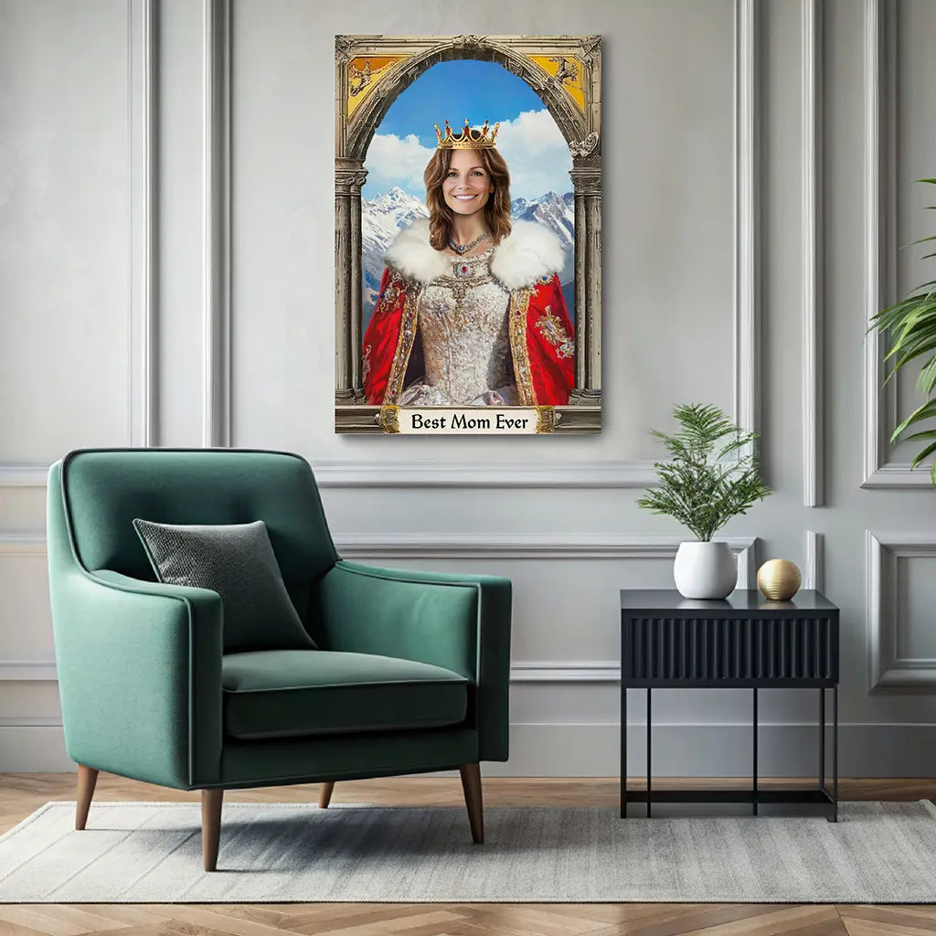 Best Mom Ever custom portrait wall art canvas