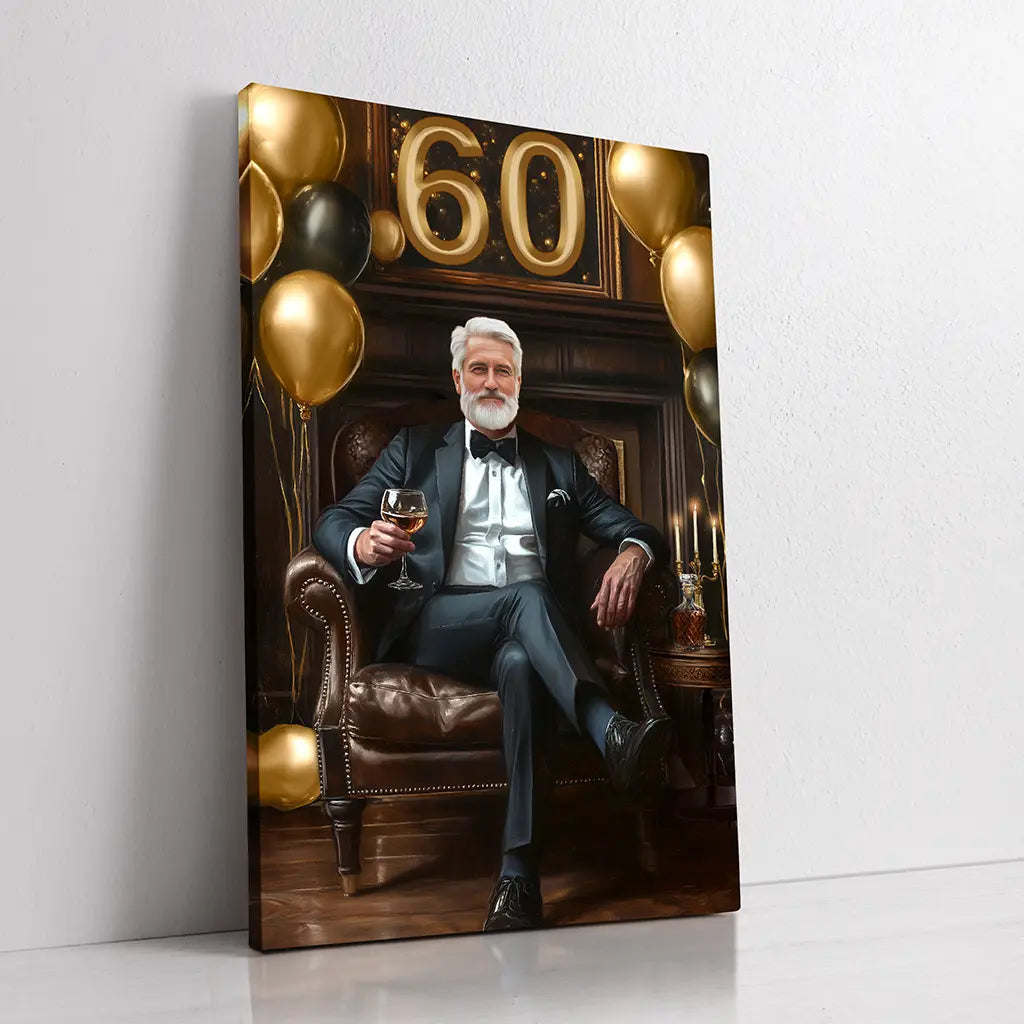 Custom 60th Birthday Gift for Man