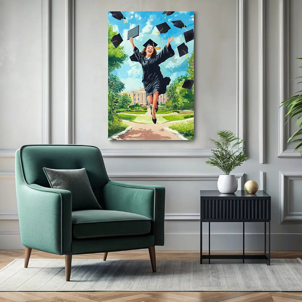 Custom Graduation Portrait wall art canvas