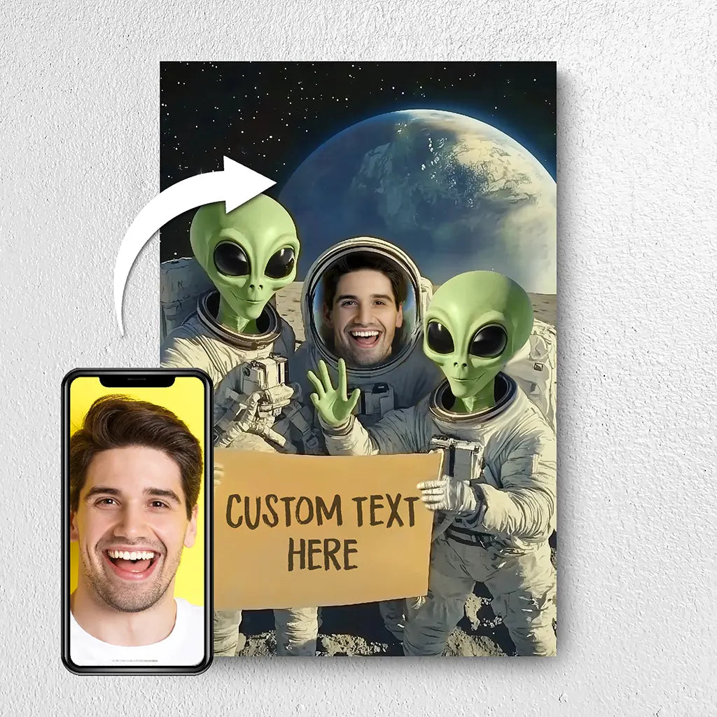 Custom portrait with aliens from photo