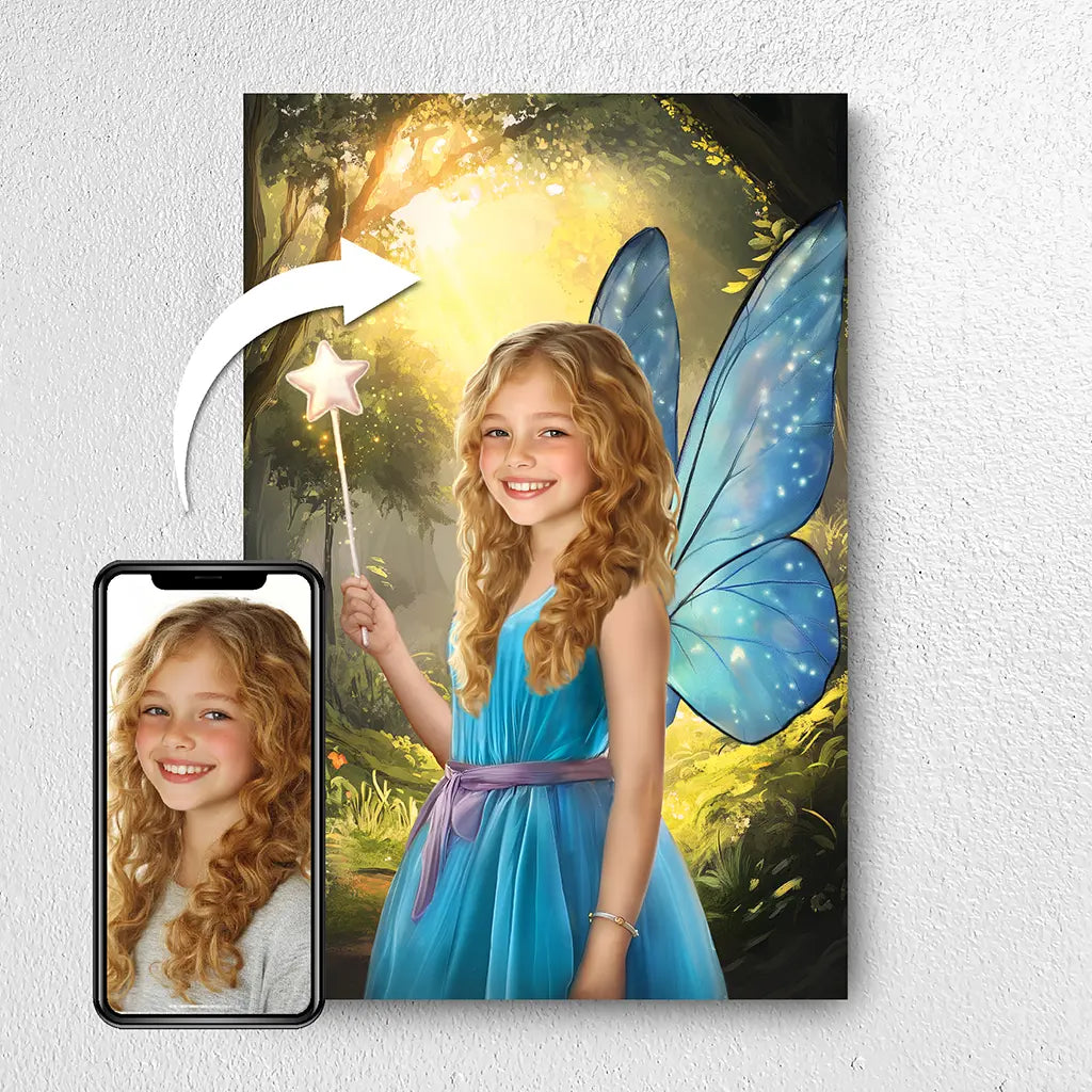 Fairy of the Enchanted Forest custom portrait from photo