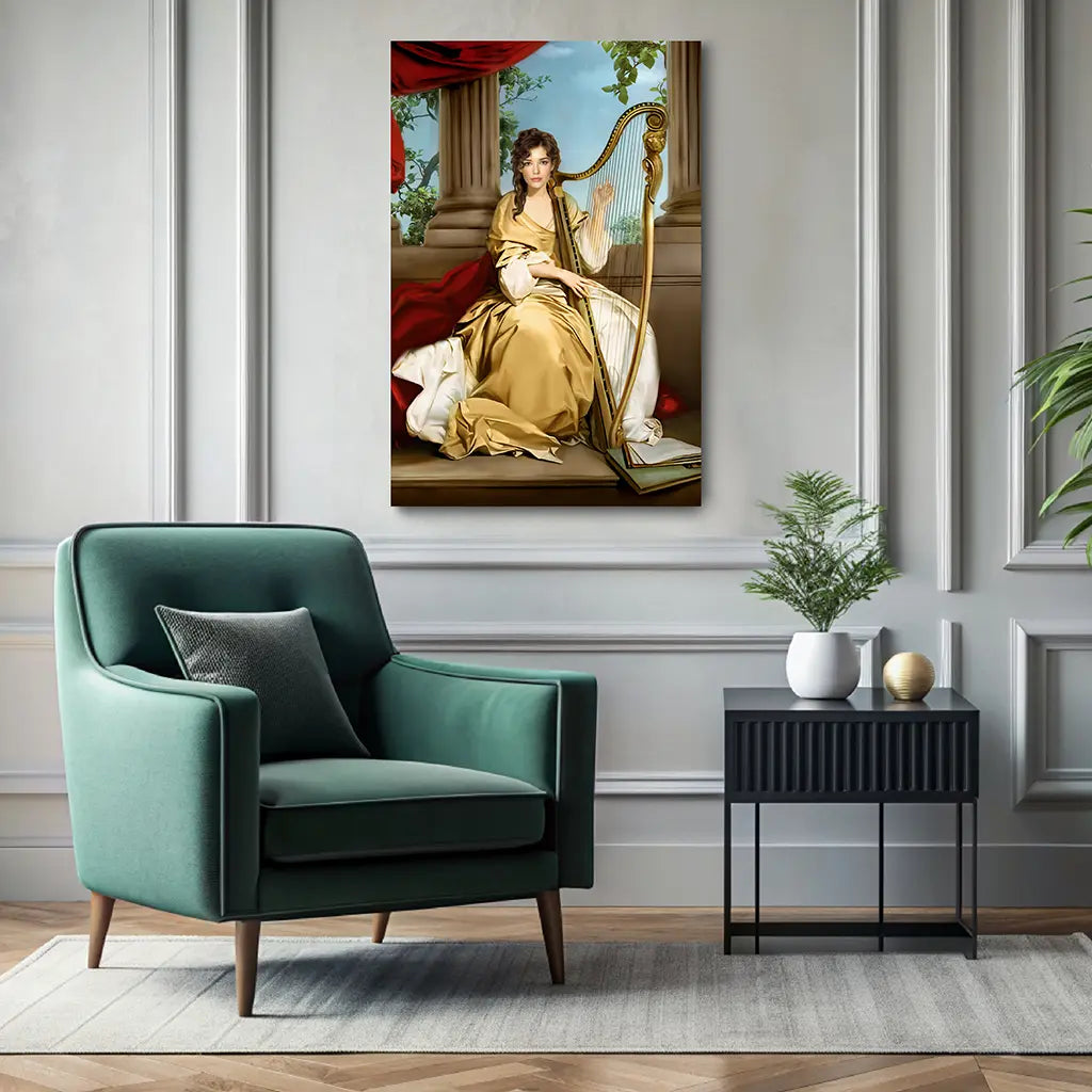Golden Duchess custom royal portrait wall art