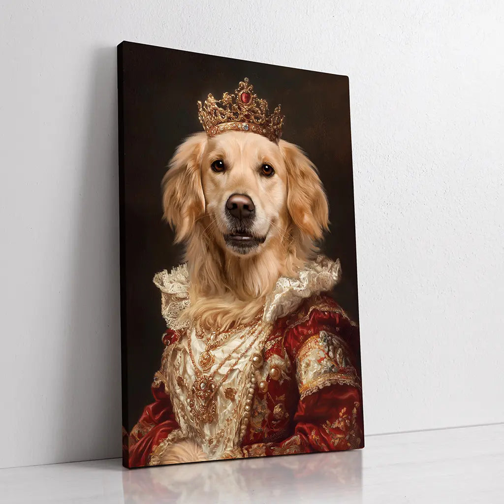 Her Highness custom royal dog portrait