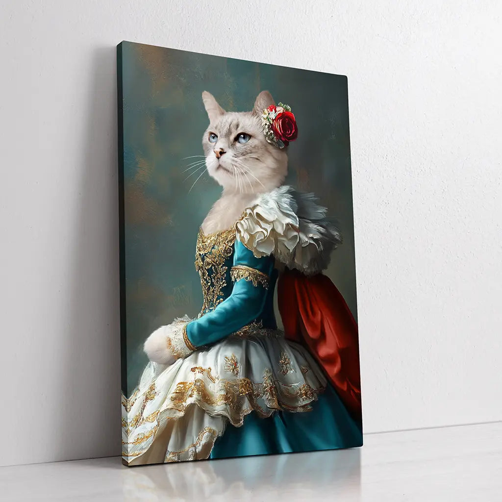 Royal Dame custom royal cat portrait