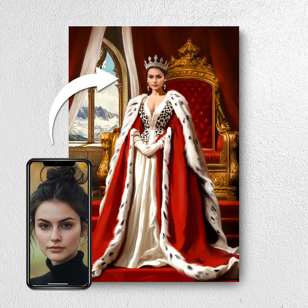 Royal Elegance custom female portrait from photo