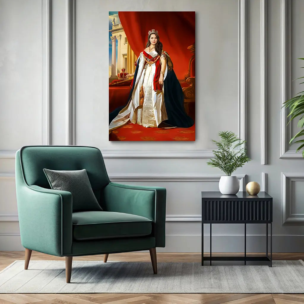 Royal Grace custom portrait wall art canvas