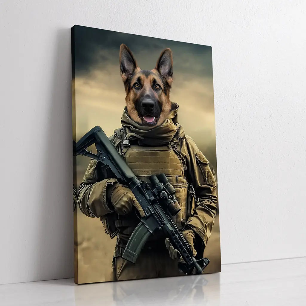 Special forces custom military dog portrait