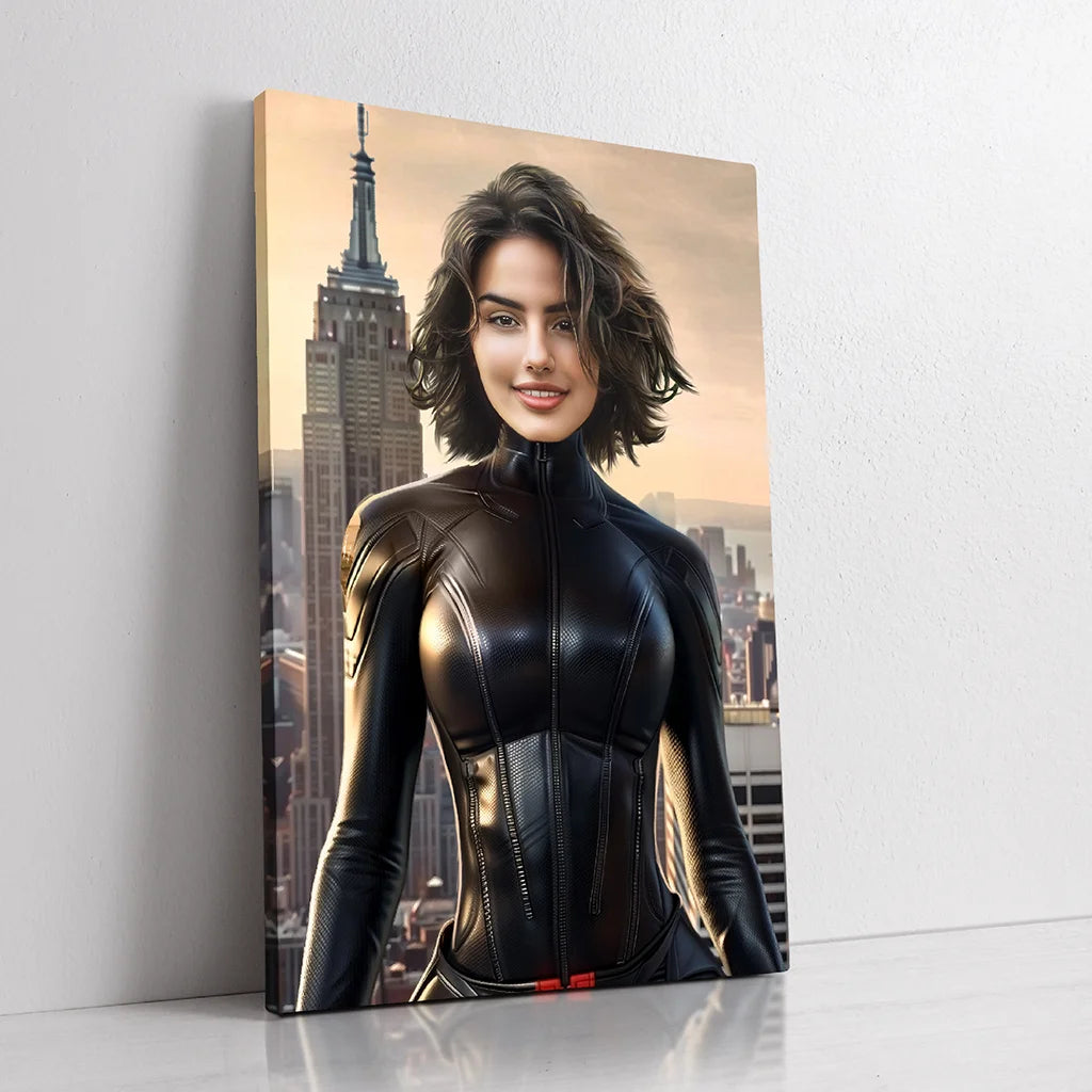 Superheroine custom personalized portrait