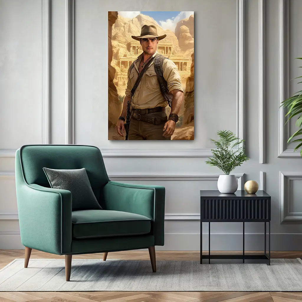 The Adventurer custom personalized portrait wall art canvas