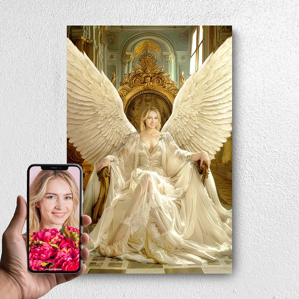 The Angel Queen custom personalized portrait from photo