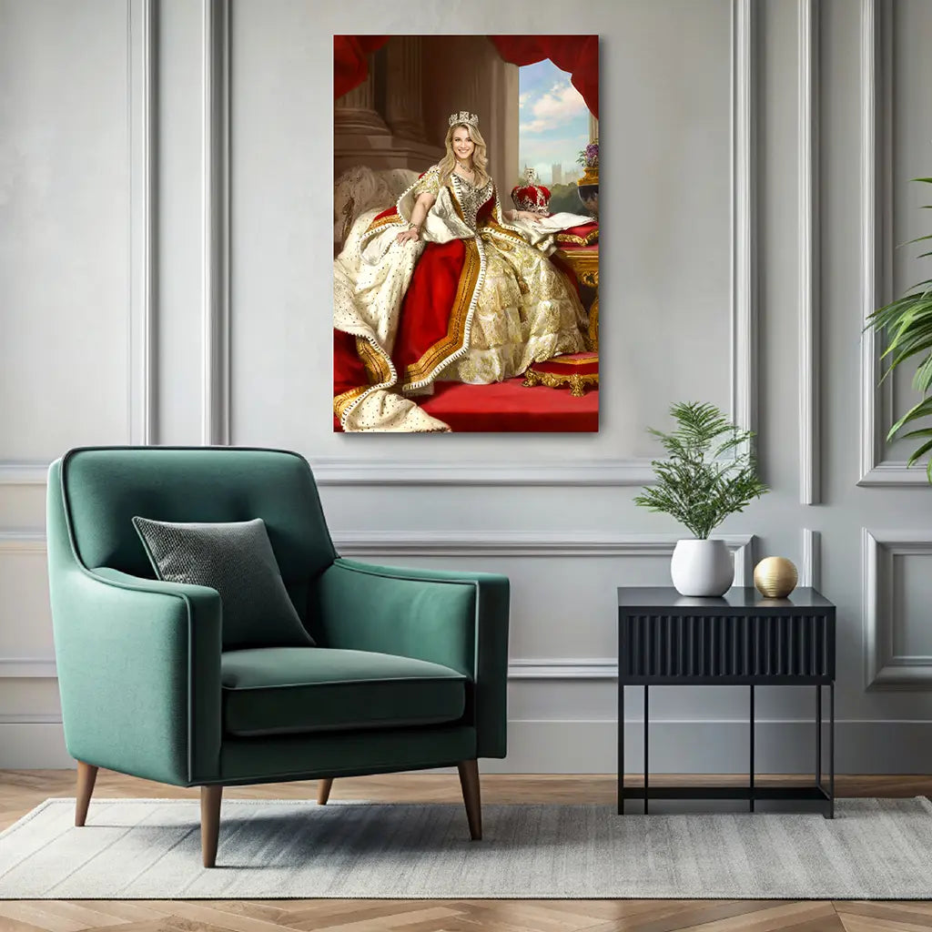 The Crowned Splendor royal portrait art canvas