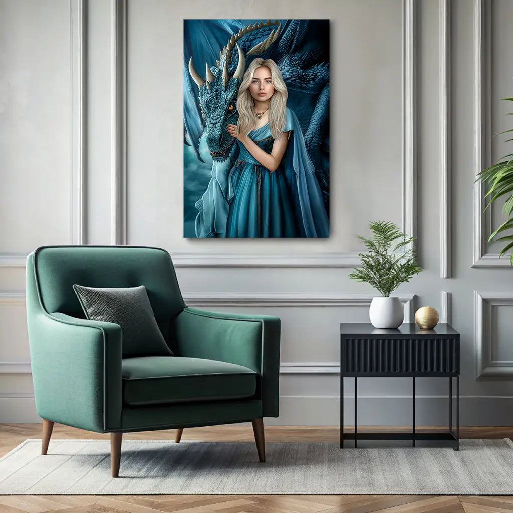 The Dragon Queen custom personalized portrait wall decor