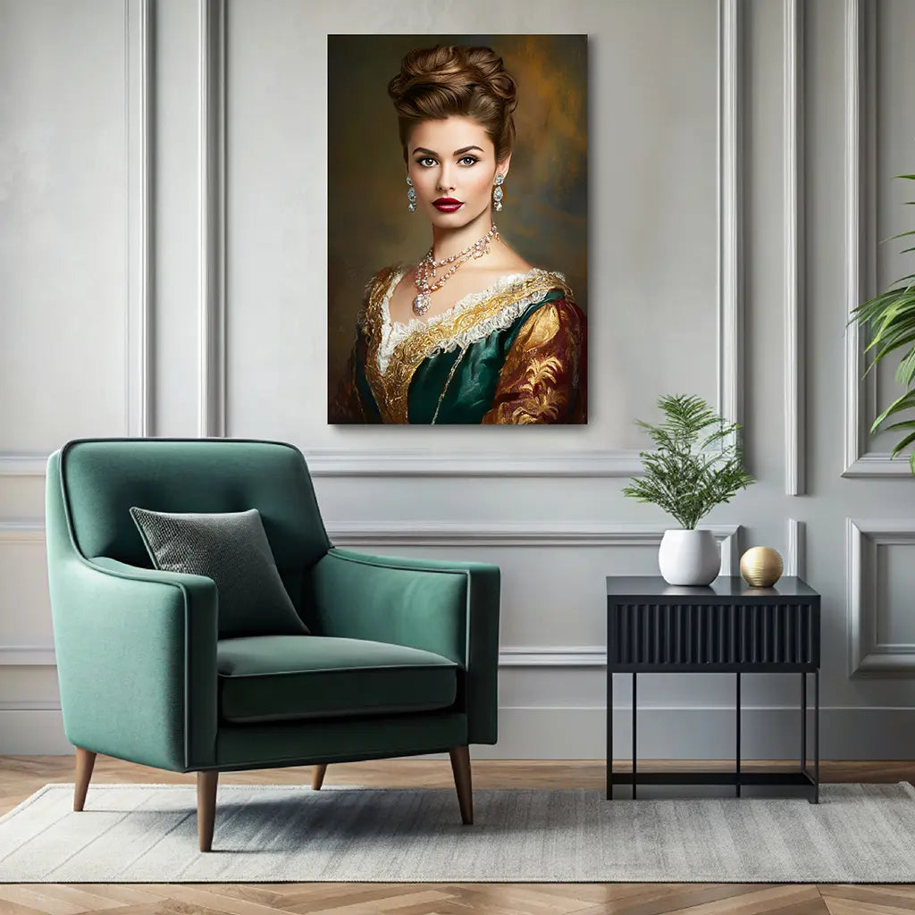 The Duchess custom personalized royal portrait wall decor