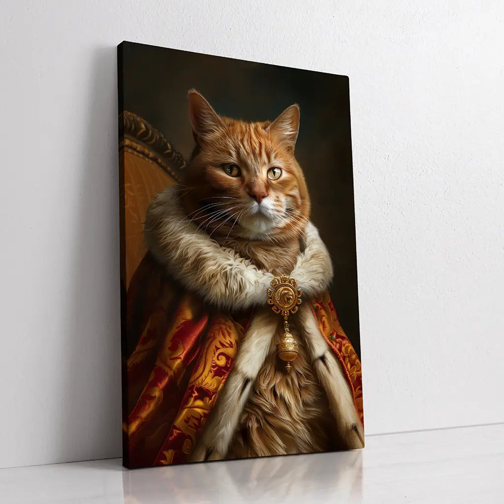 The Emperor custom persomalized royal cat portrait