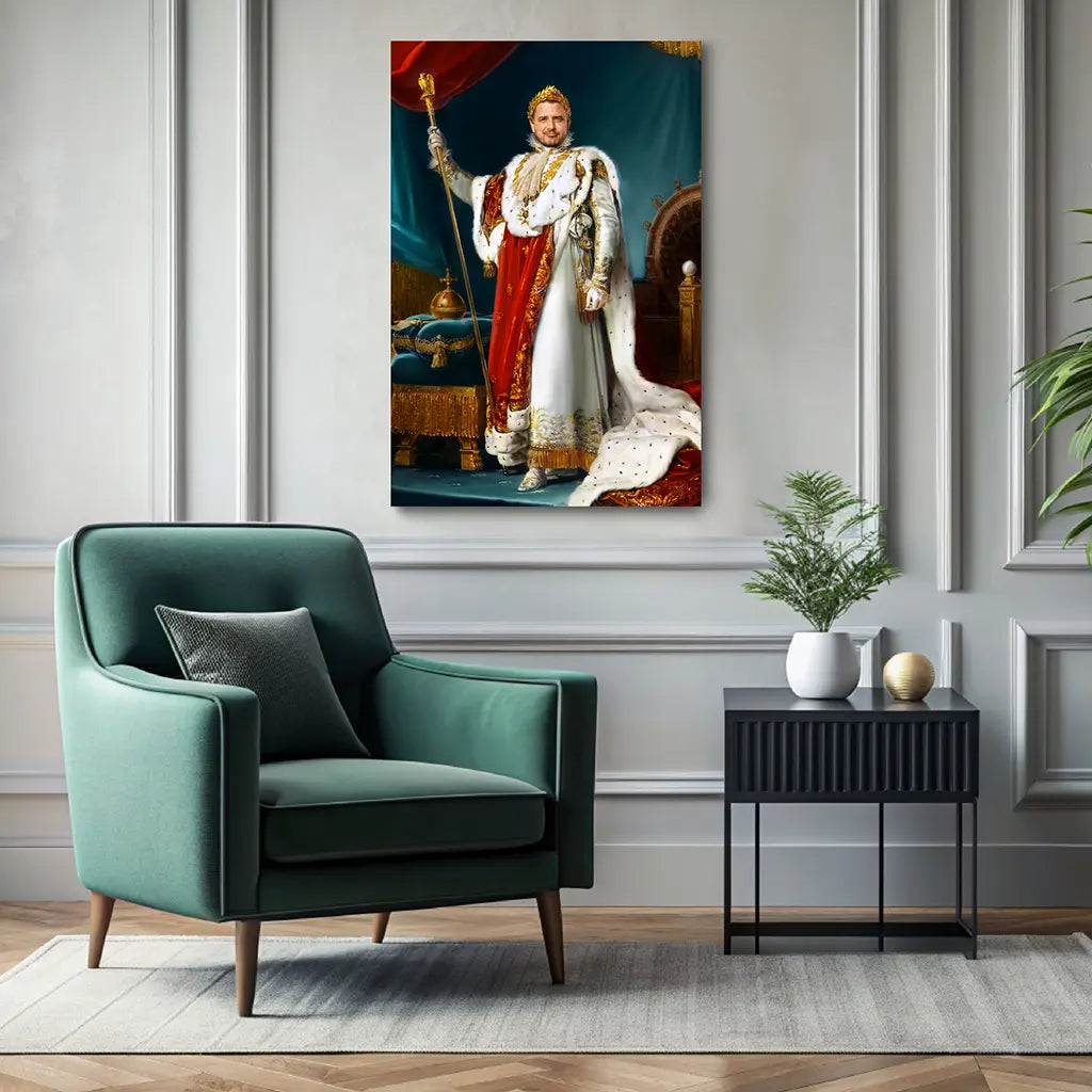 The Emperor custom royal portrait wall art canvas
