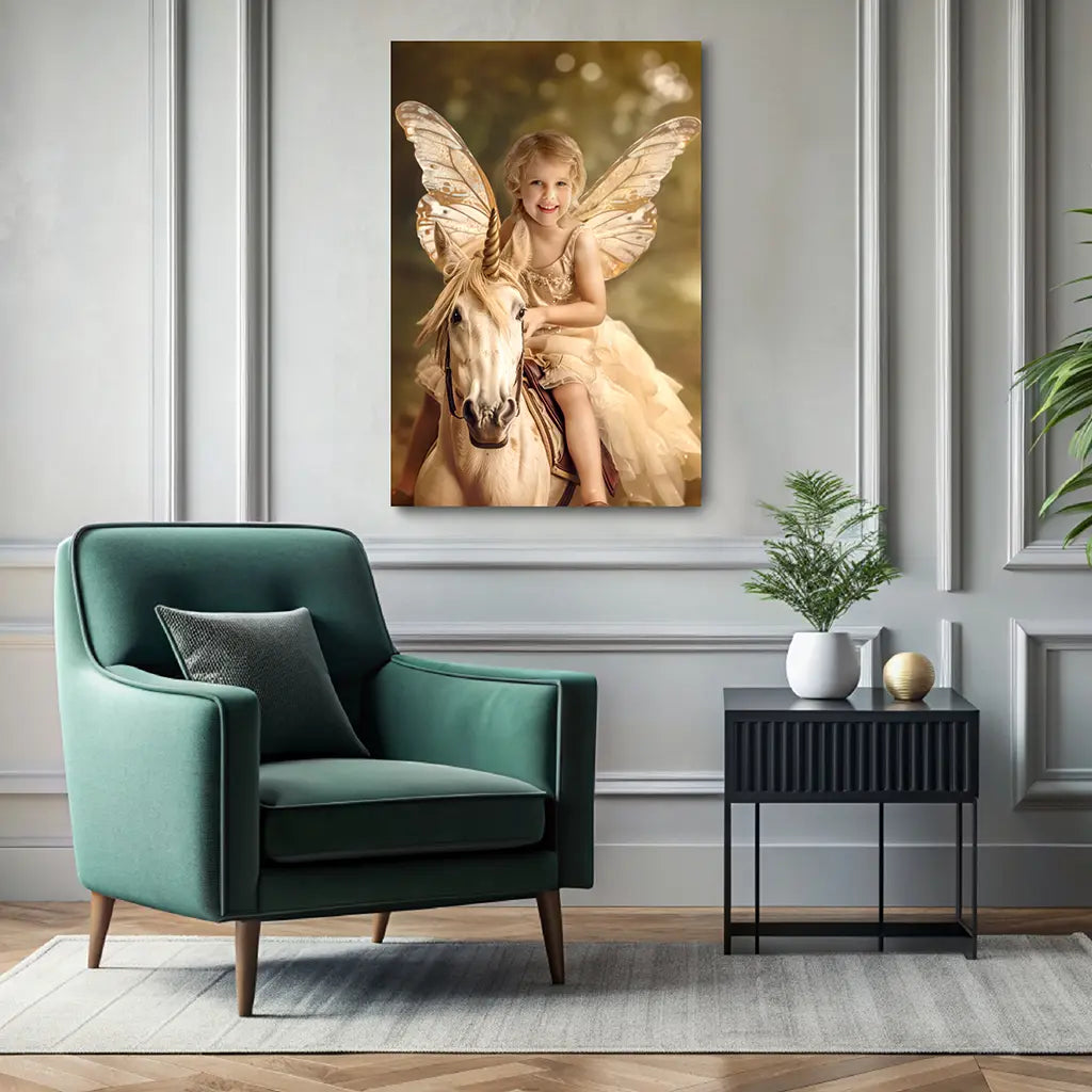 The Fairy Princess custom personalized portrait wall decor