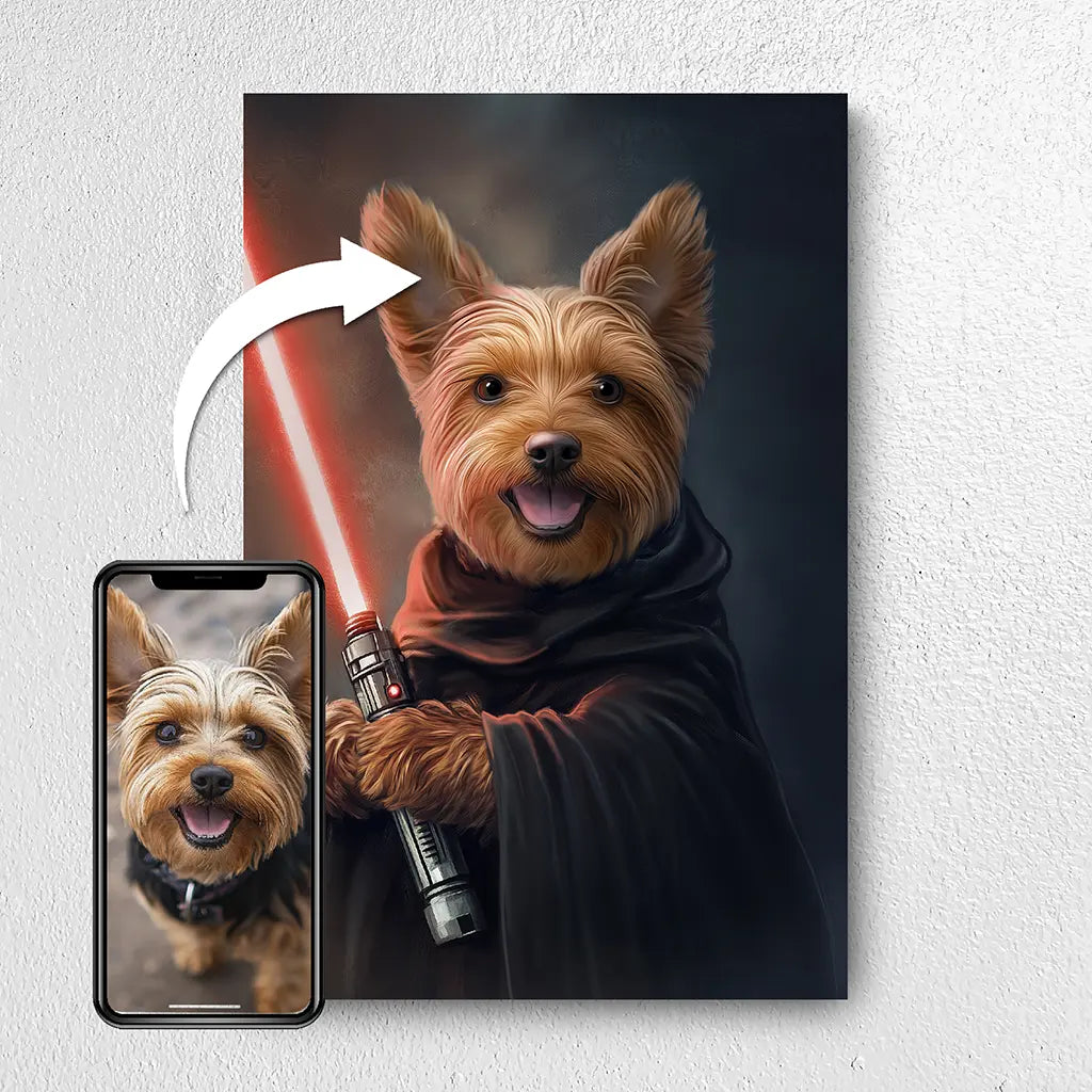 The Galactic Guardian custom dog portrait from photo