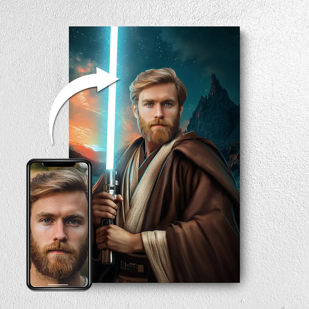 The Galactic Warrior custom male portrait from photo