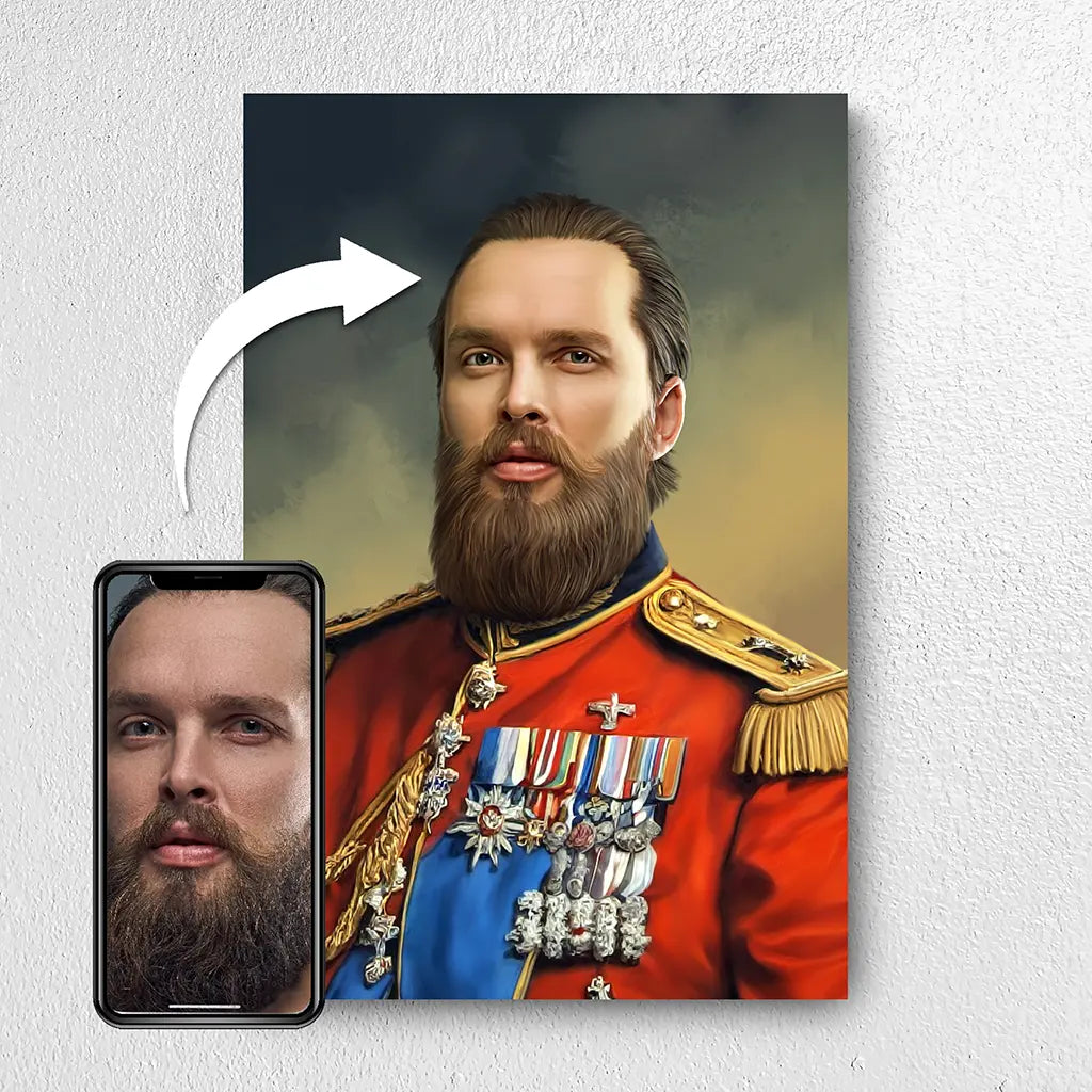 The General custom personalized male portrait from photo