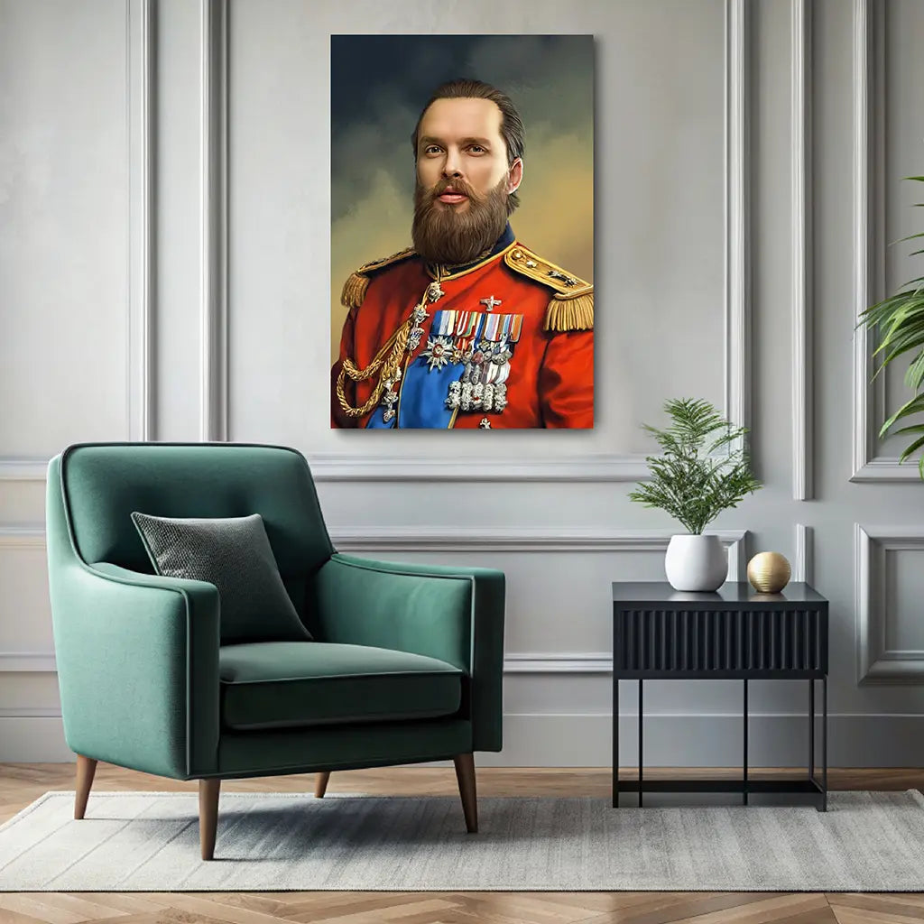 The General custom personalized male portrait wall decor