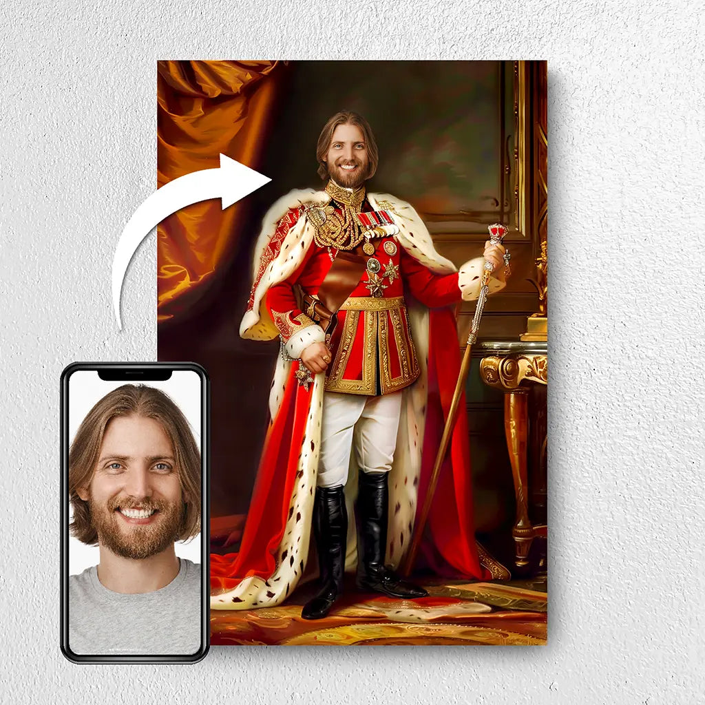 The High King custom personalized royal portrait from photo