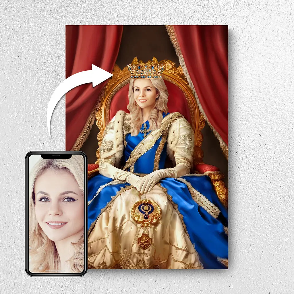 The High Queen custom personalized female portrait from photo
