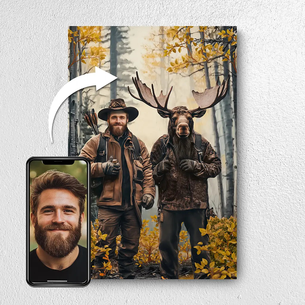 The Hunting Buddy custom portrait from photo