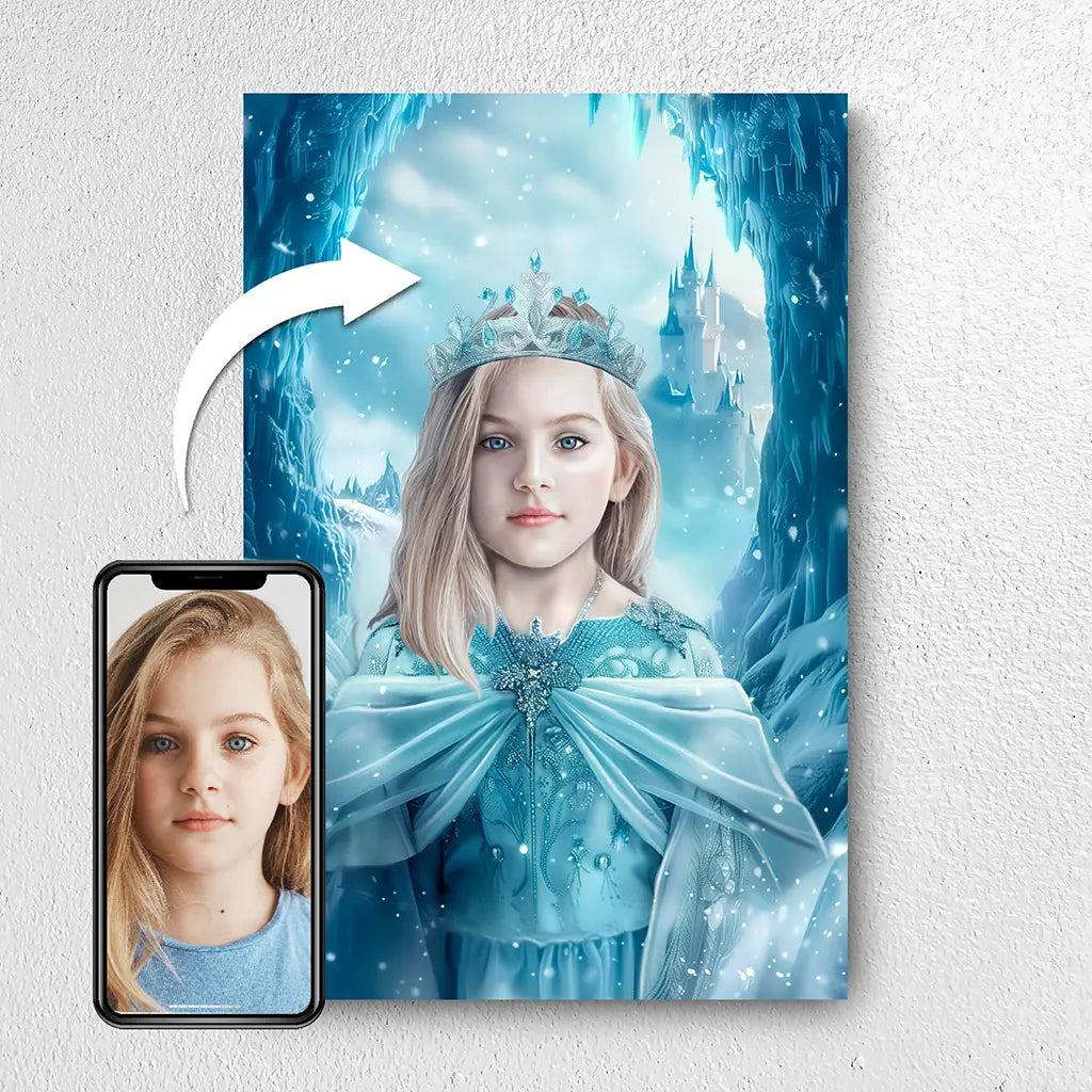 The Ice Princess custom personalized portrait from photo