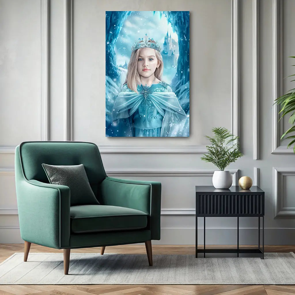 The Ice Princess custom personalized portrait wall decor