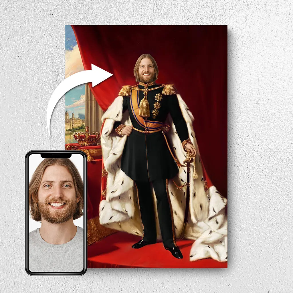 The Imperial Majesty custom Royal portrait gift from photo