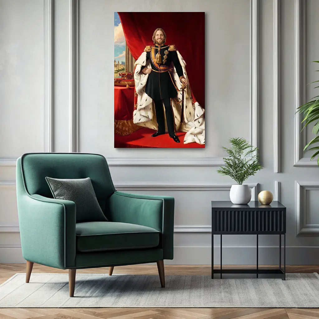 The Imperial Majesty custom Royal portrait wall art canvas