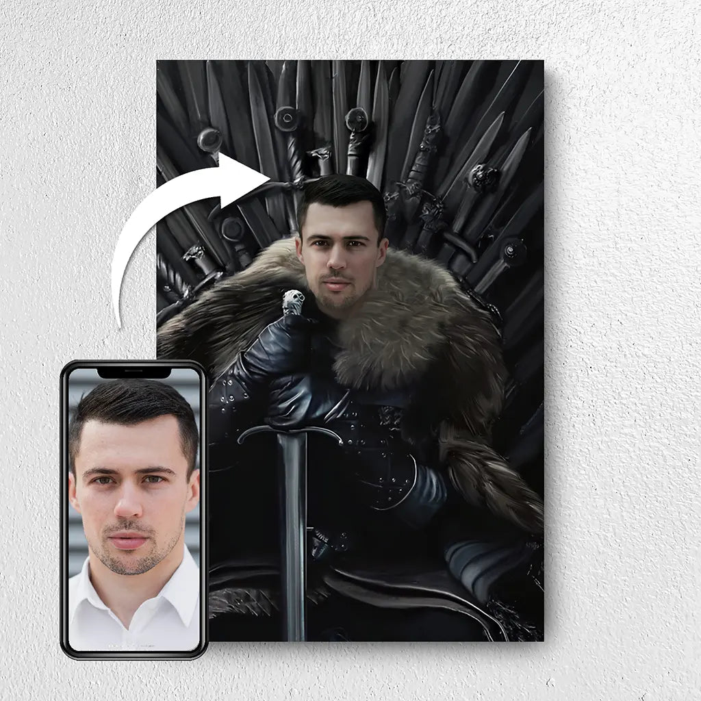 The King in the North custom male portrait from photo