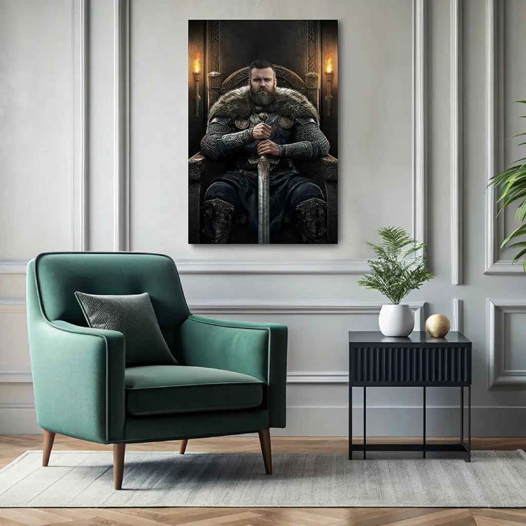 The King of Vikings portrait canvas