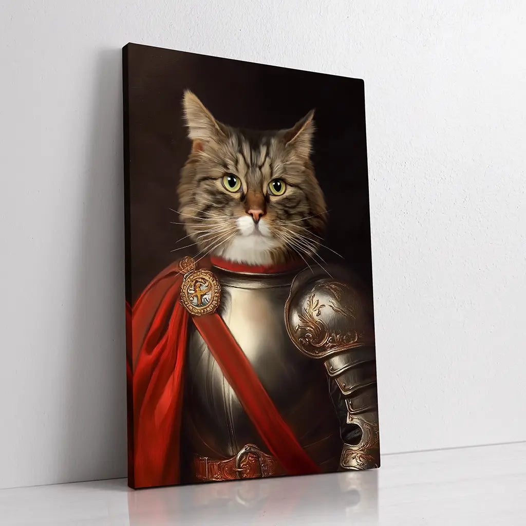 The Knight custom cat royal portrait