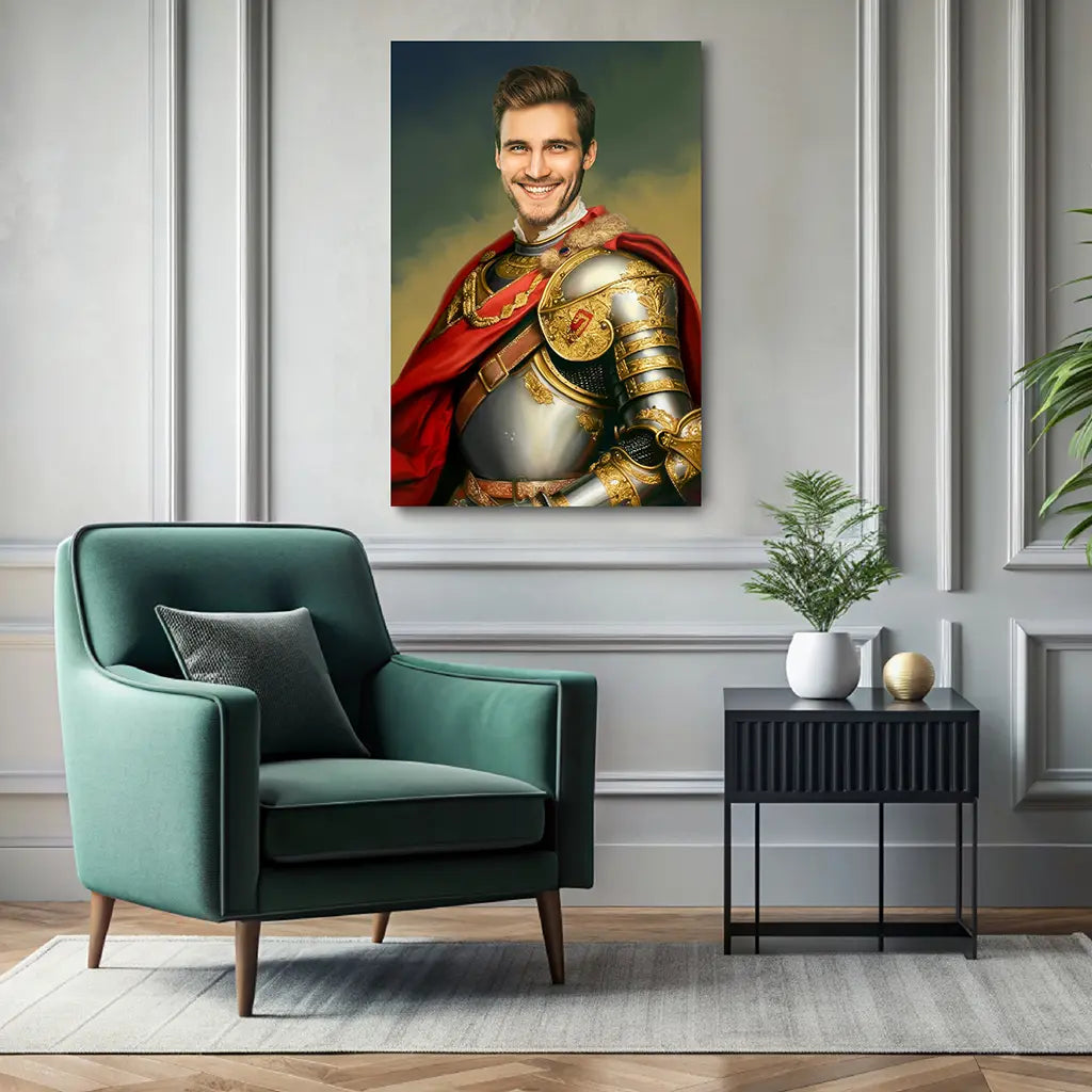 The Knight custom personalized portrait wall decor