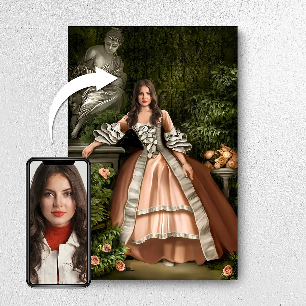 The Lady of the Royal Garden portrait from photo