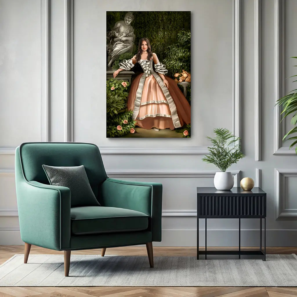 The Lady of the Royal Garden wall art canvas