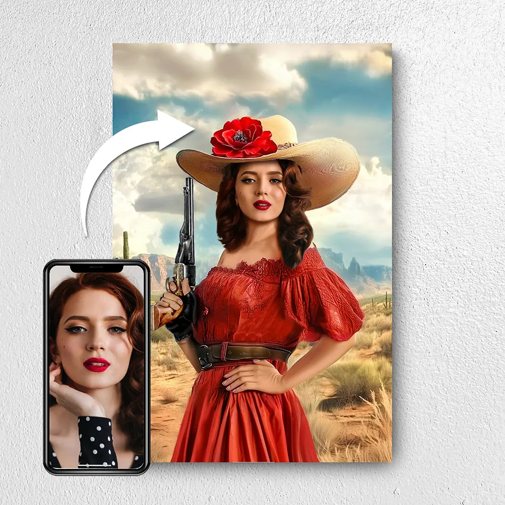 The Lady of the West portrait from photo