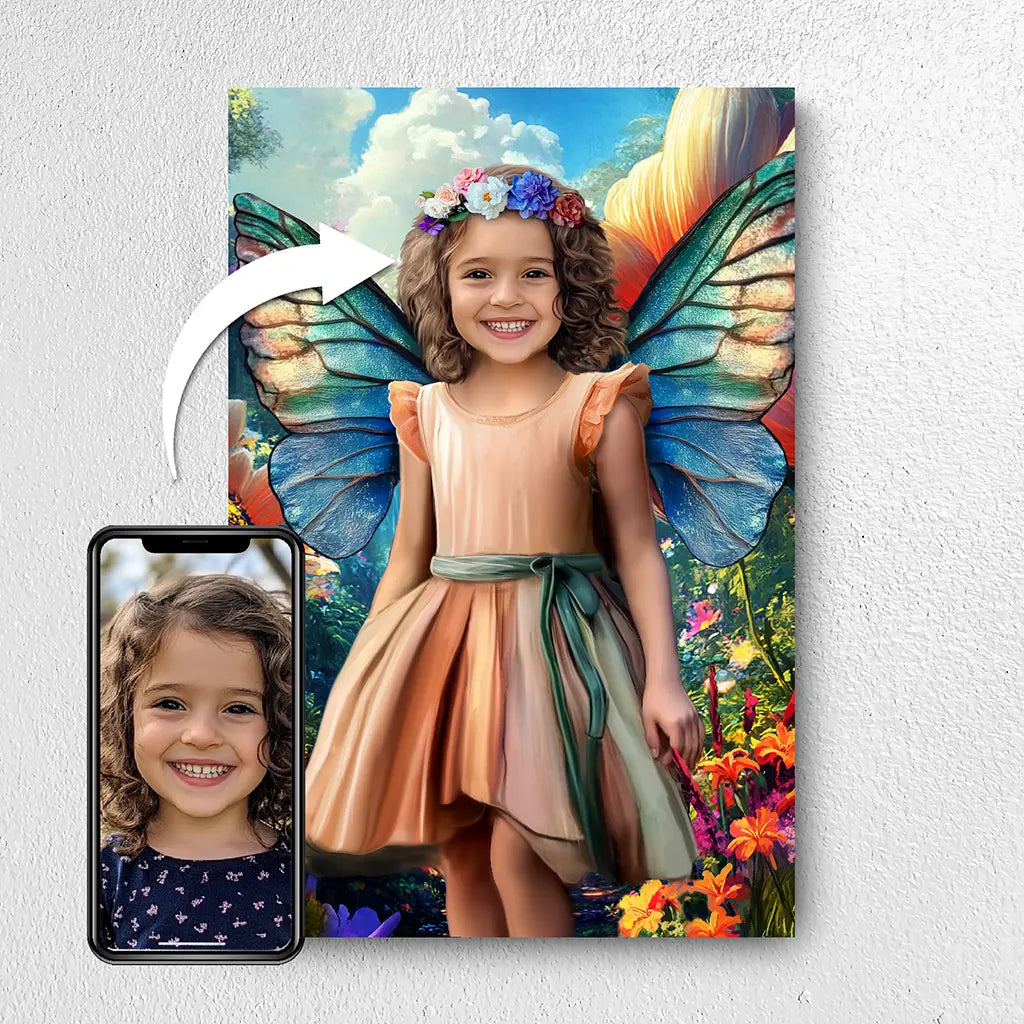 The Little Fairy custom girl portrait from photo