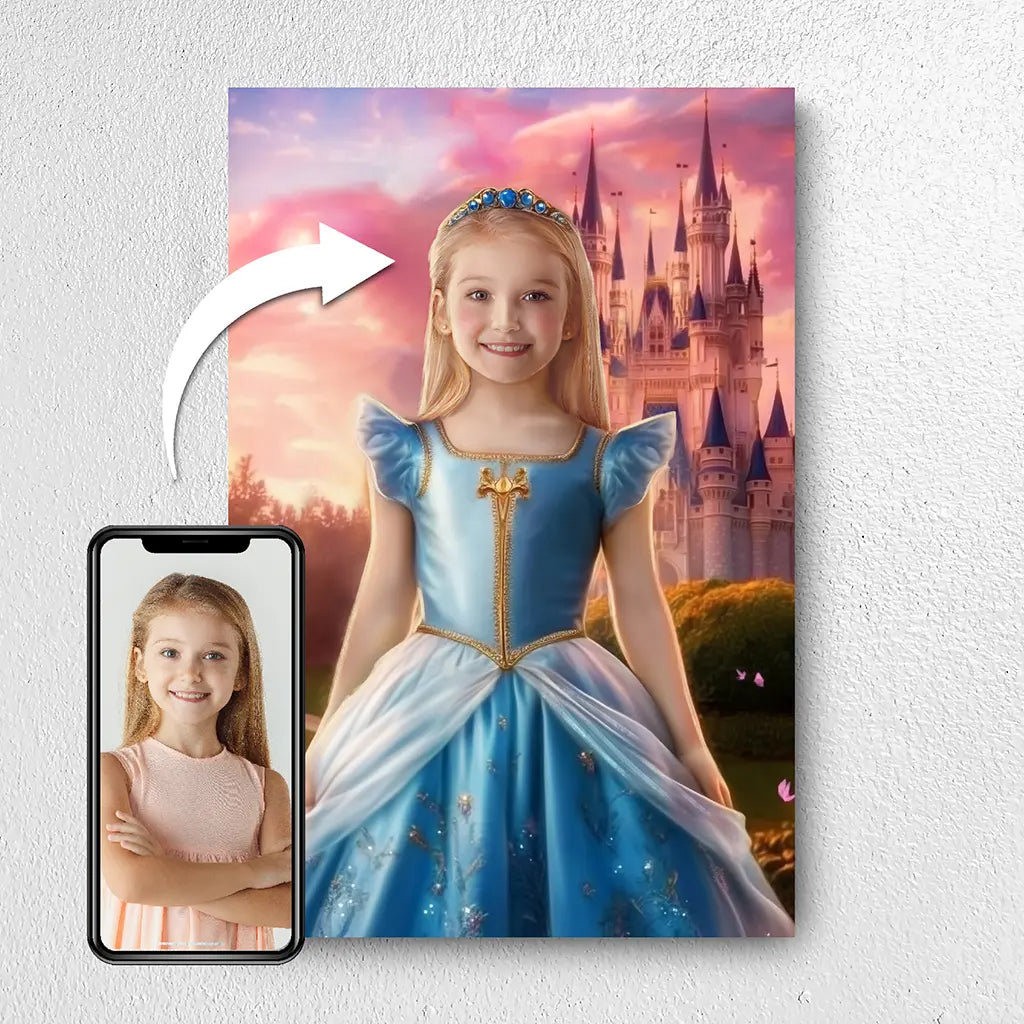 The Little Princess custom royal girl portrait from photo