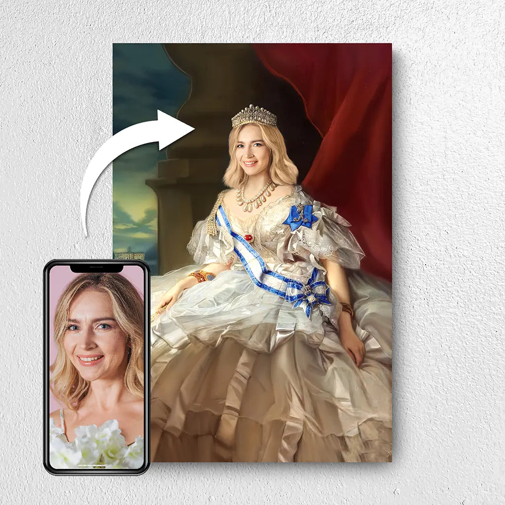 The Majestic Queen custom portrait from photo
