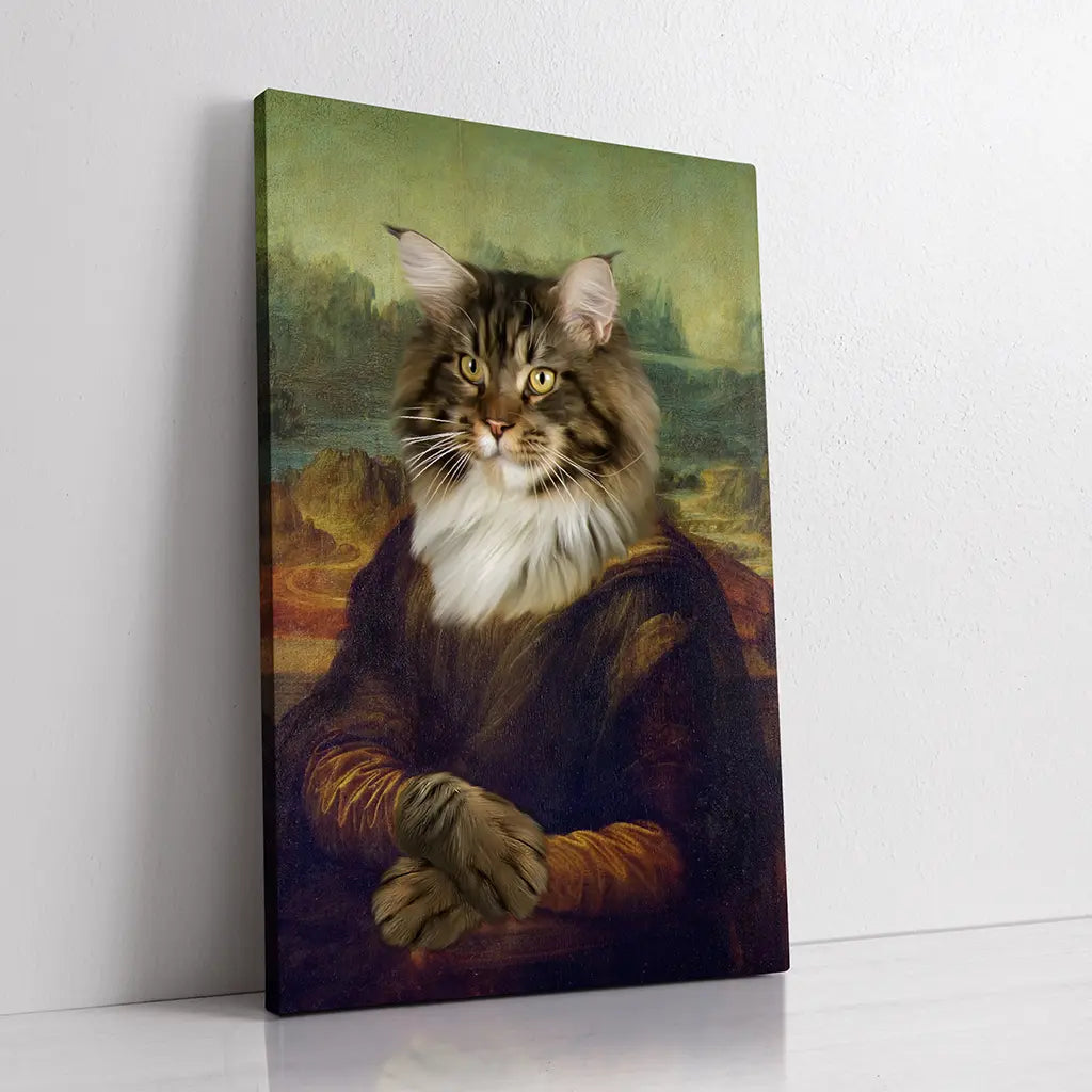The Mona Meow-za custom cat portrait
