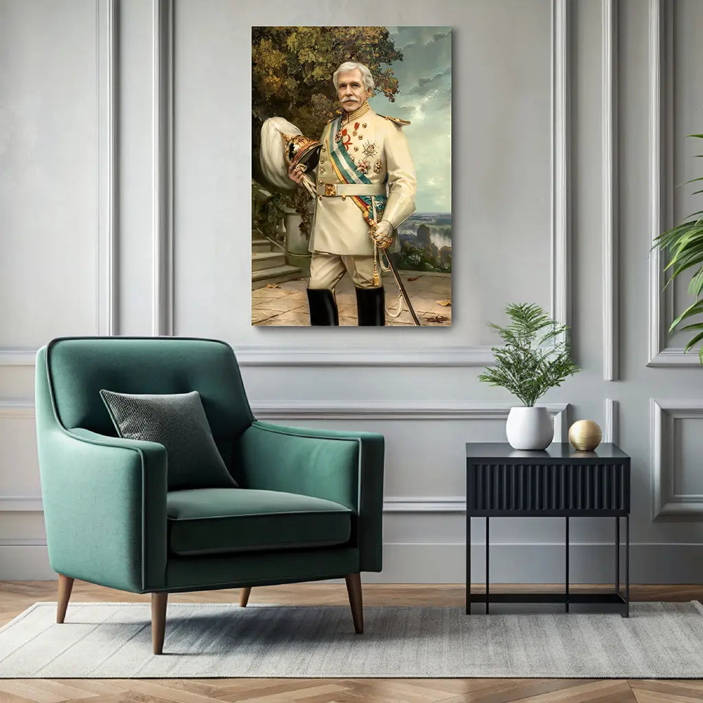 The Noble Officer custom portrait wall art canvas