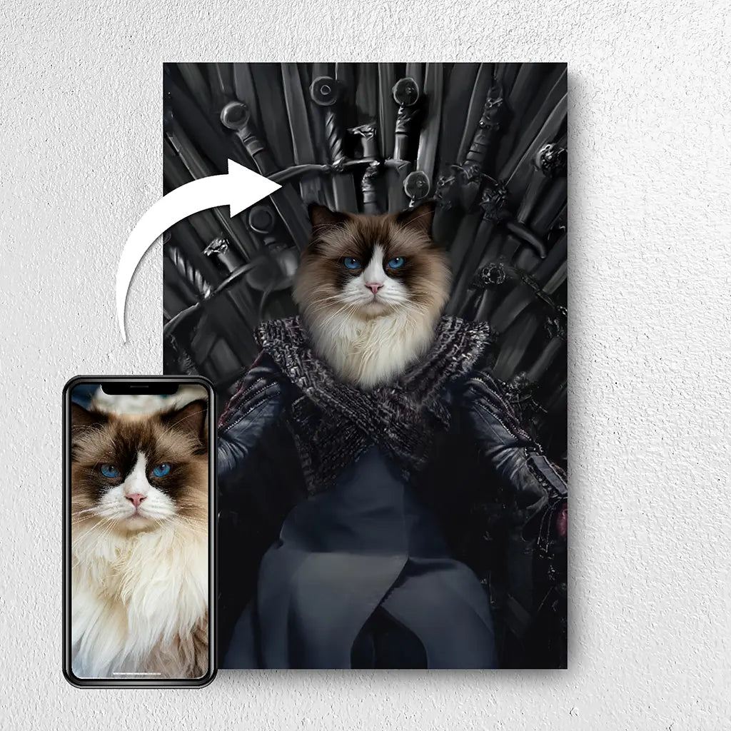 The North King custom cat portrait from photo