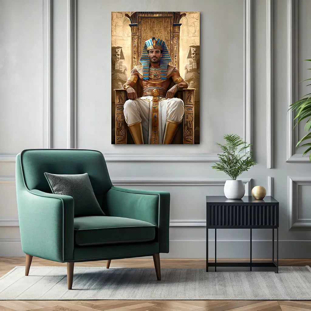 The Pharaoh custom portrait wall art canvas
