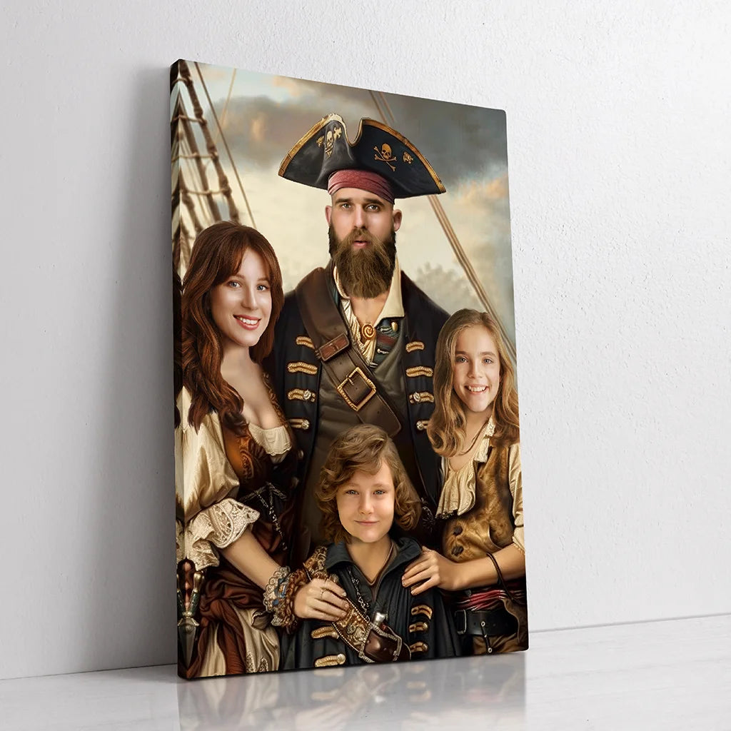 The Pirate Family custom personalized portrait