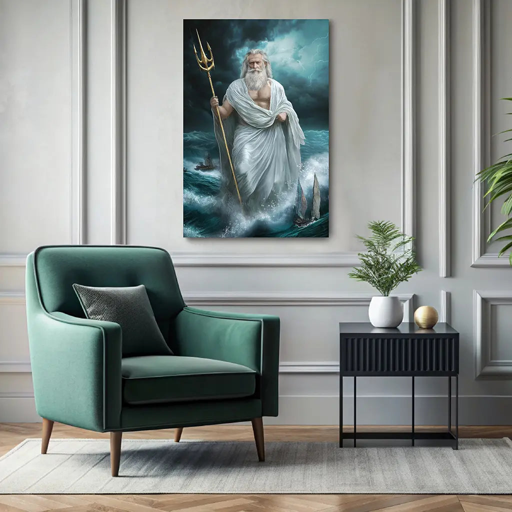 The Poseidon custom royal portrait wall decor