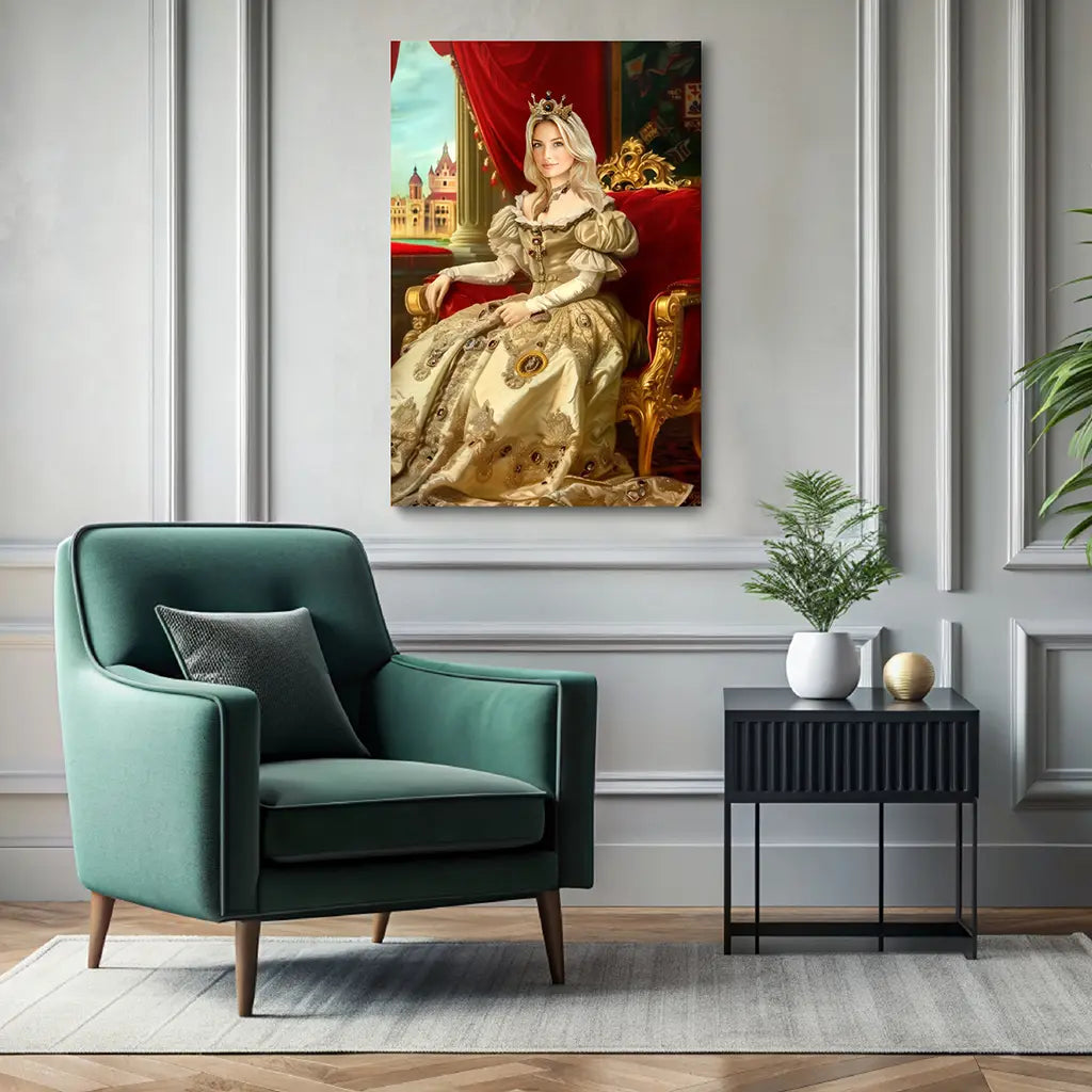 The Queen custom royal portrait wall art canvas