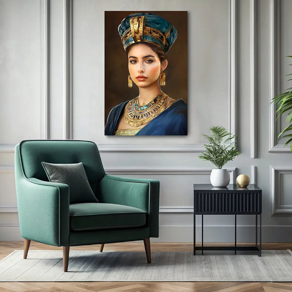 The Queen of Egypt custom personalized royal portrait wall decor